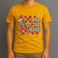 Dab To The Bone Funny Halloween Skeleton T-Shirt thumb 3