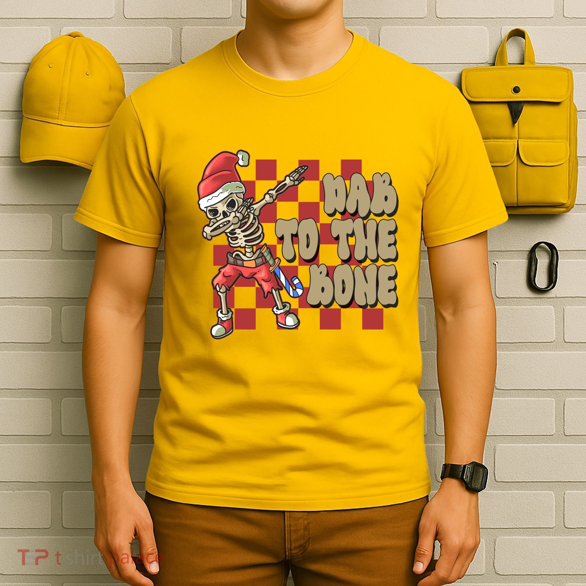 Dab To The Bone Funny Halloween Skeleton T-Shirt