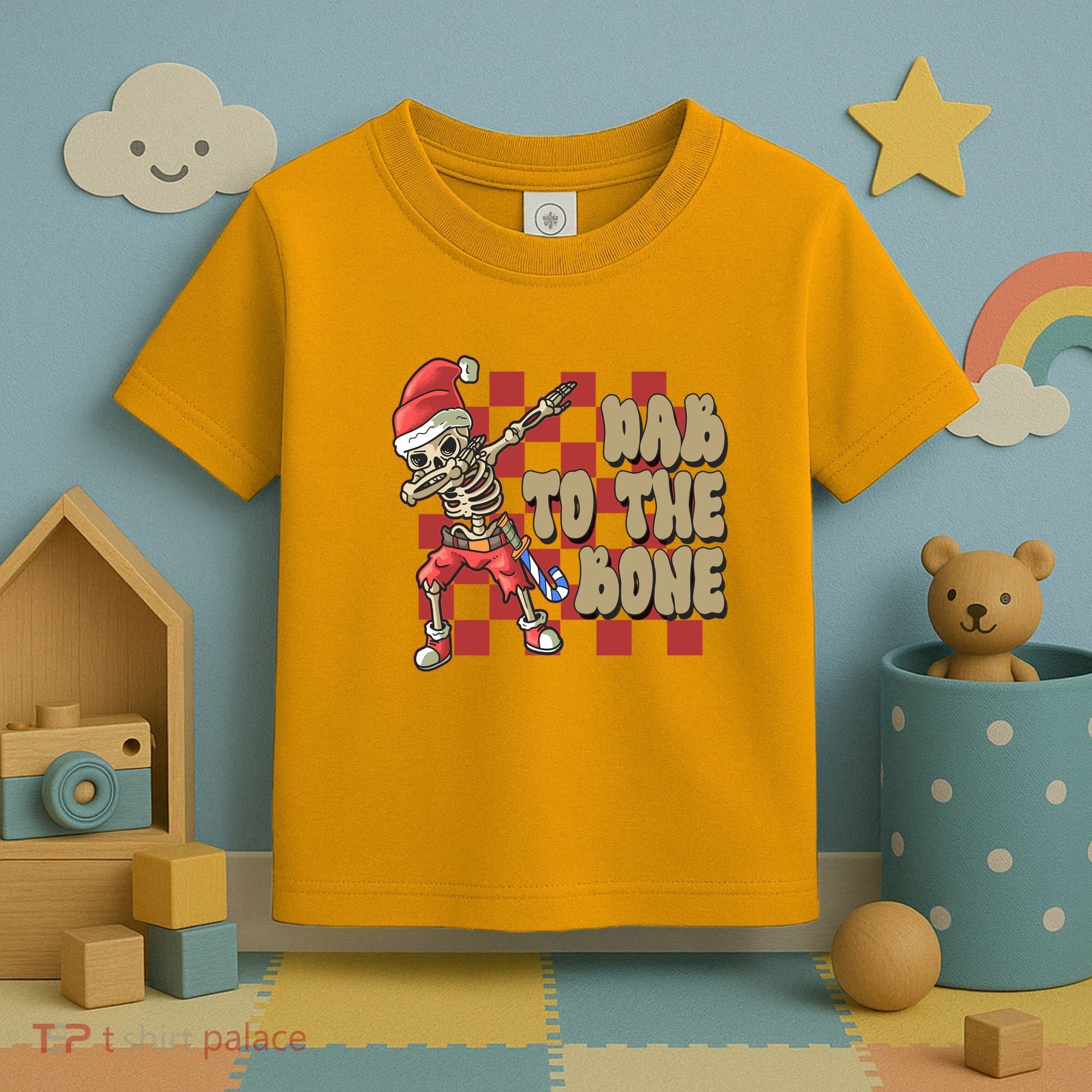 Dab To The Bone Funny Halloween Skeleton Toddler T-Shirt