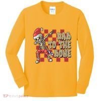 Dab To The Bone Funny Halloween Skeleton Kids Long Sleeve Shirt thumb 0