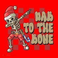 Dab To The Bone Funny Halloween Skeleton Santa Hat thumb 1