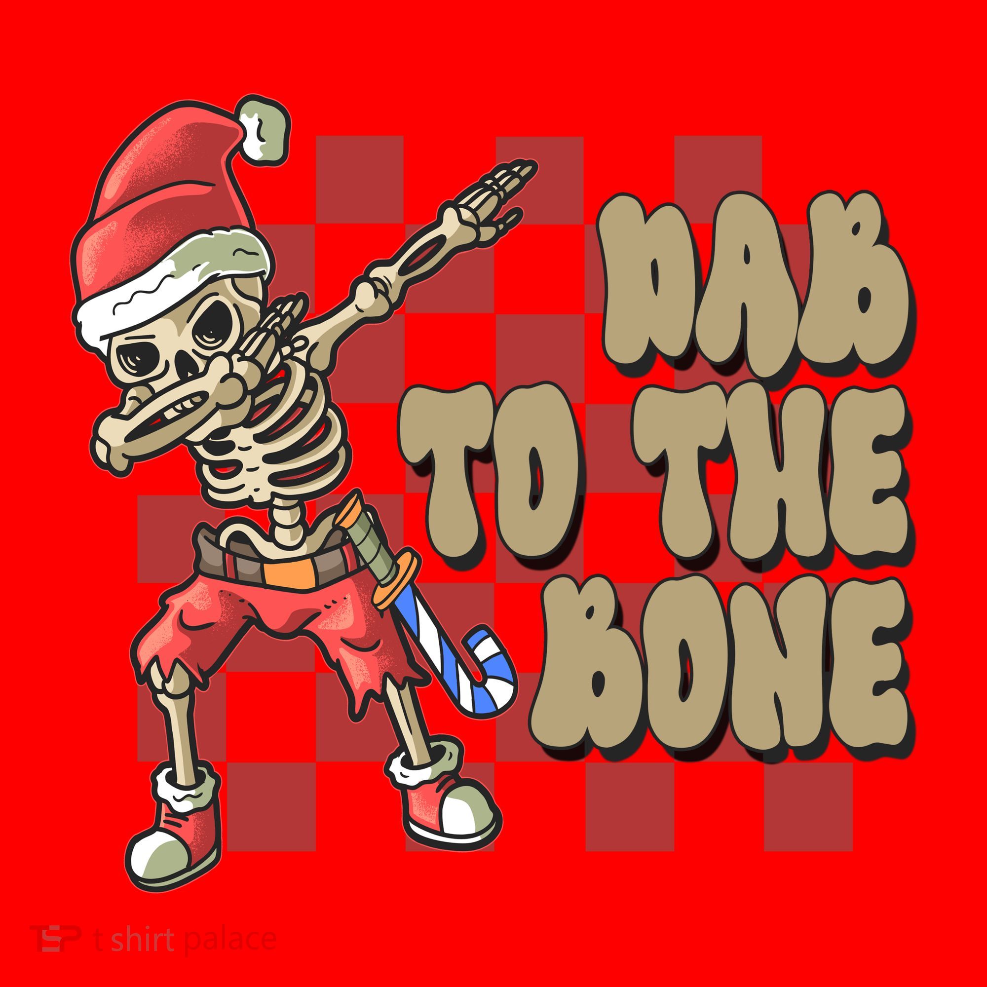 Dab To The Bone Funny Halloween Skeleton Santa Hat
