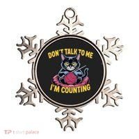Dont Talk To Me Im Counting Knitting Cat Funny Cat Knits Ornament thumb 0