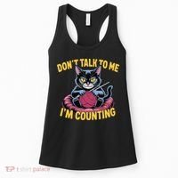 Dont Talk To Me Im Counting Knitting Cat Funny Cat Knits Women's Tank Top thumb 0