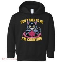 Dont Talk To Me Im Counting Knitting Cat Funny Cat Knits Toddler Hoodie thumb 0