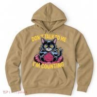 Dont Talk To Me Im Counting Knitting Cat Funny Cat Knits Hoodie thumb 0