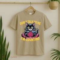 Dont Talk To Me Im Counting Knitting Cat Funny Cat Knits T-Shirt thumb 2