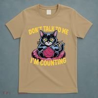 Dont Talk To Me Im Counting Knitting Cat Funny Cat Knits T-Shirt thumb 5