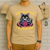 Dont Talk To Me Im Counting Knitting Cat Funny Cat Knits T-Shirt thumb 6