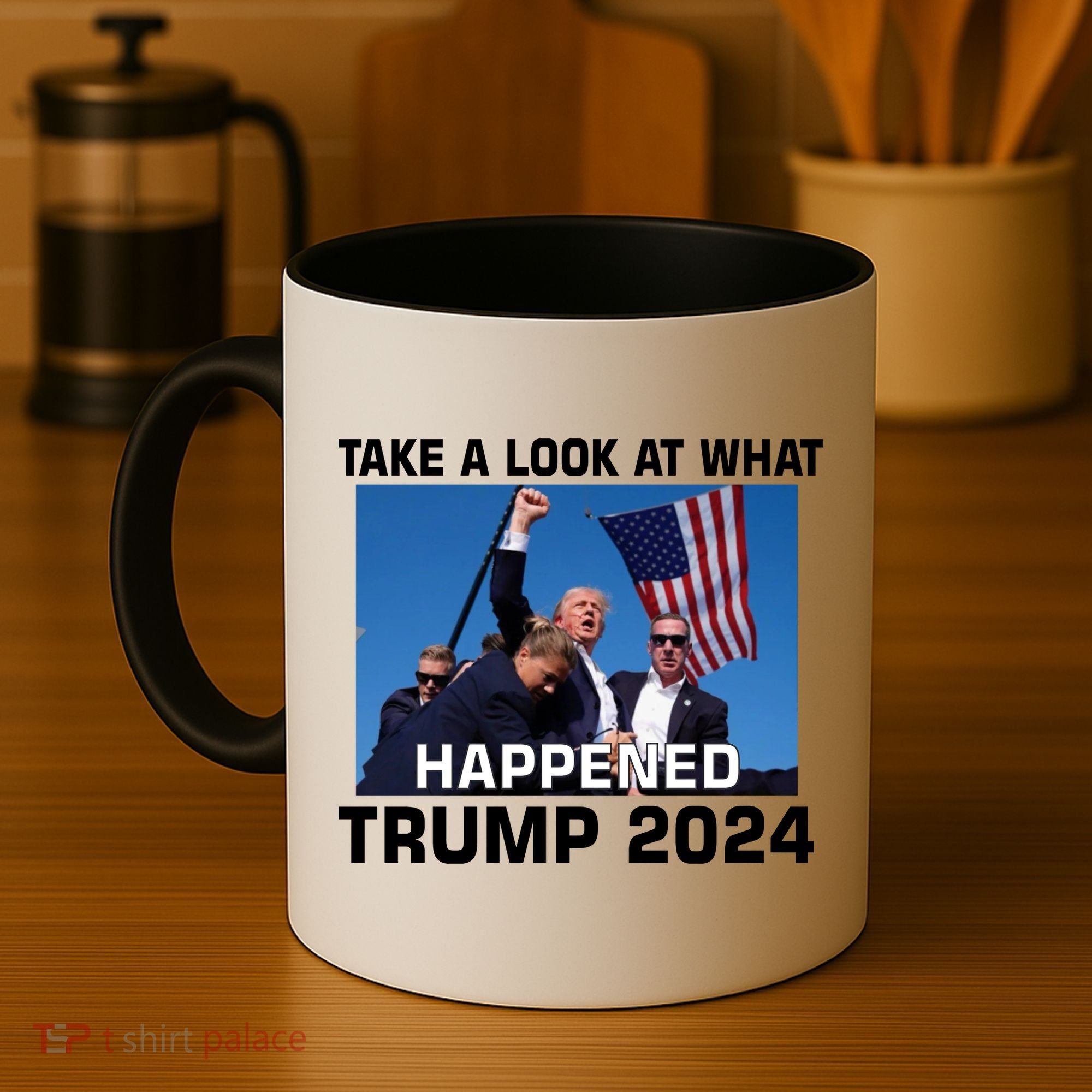 Donald Trump Take A Look What Happened I DonT Die Easily Coffee Mug