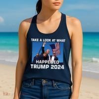 Donald Trump Take A Look What Happened I DonT Die Easily Women's Tank Top thumb 2