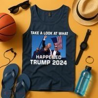 Donald Trump Take A Look What Happened I DonT Die Easily Tank Top thumb 4