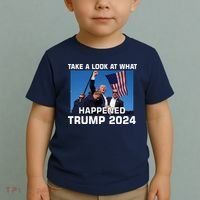 Donald Trump Take A Look What Happened I DonT Die Easily Toddler T-Shirt thumb 2