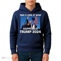 Donald Trump Take A Look What Happened I DonT Die Easily Kids Hoodie thumb 4