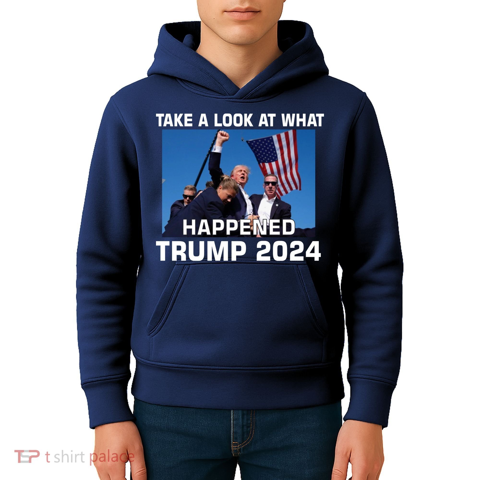 Donald Trump Take A Look What Happened I DonT Die Easily Kids Hoodie