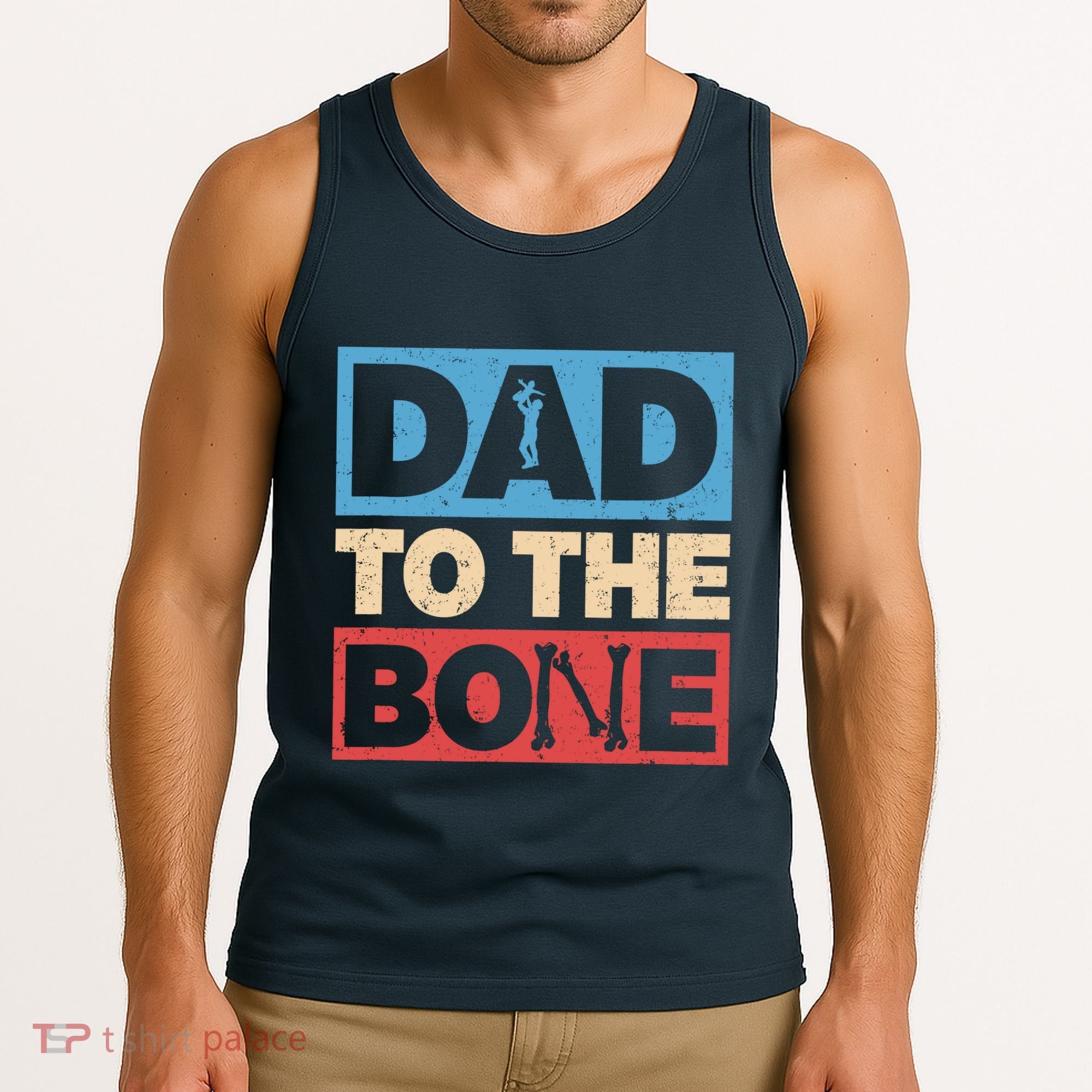 Dad To The Bone Bad Dad Humor Tank Top