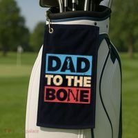 Dad To The Bone Bad Dad Humor Golf Towel thumb 2