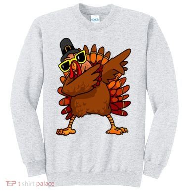 Dabbing Turkey, Thanksgiving Funny Cute Sweatshirt