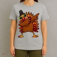 Dabbing Turkey, Thanksgiving Funny Cute T-Shirt thumb 4
