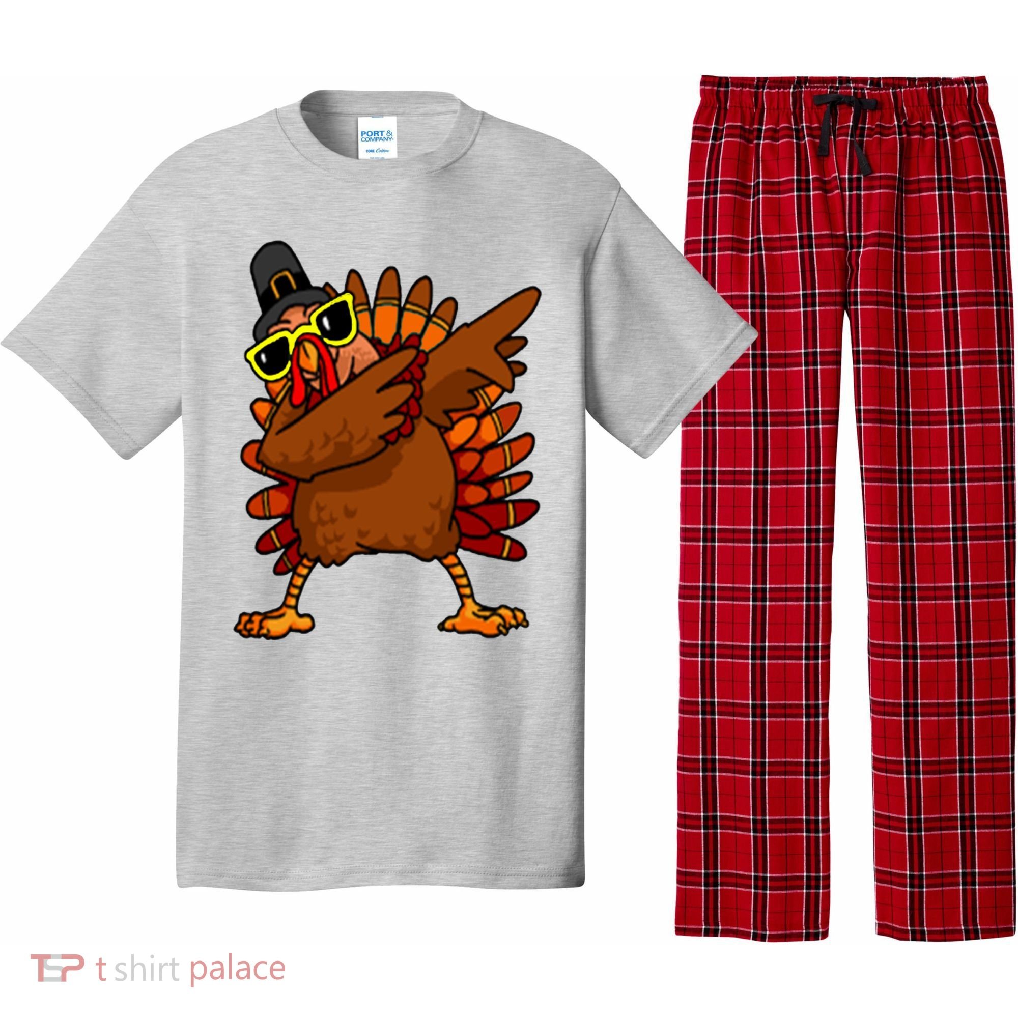 Dabbing Turkey, Thanksgiving Funny Cute Pajama Set