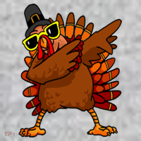 Dabbing Turkey, Thanksgiving Funny Cute Pajama Set thumb 2