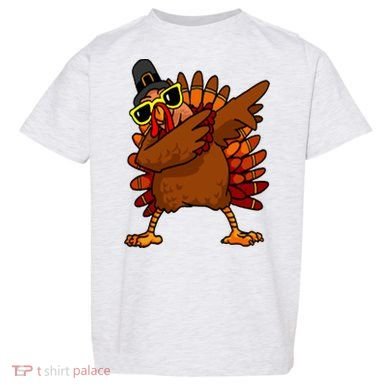 Dabbing Turkey, Thanksgiving Funny Cute Toddler T-Shirt