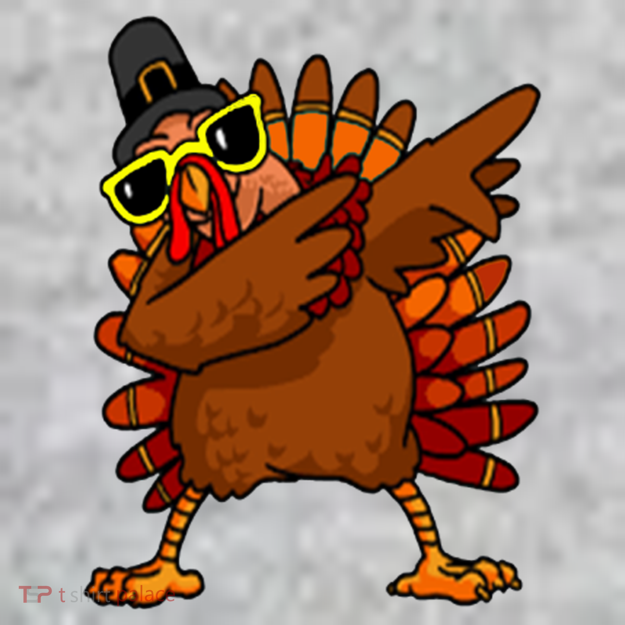 Dabbing Turkey, Thanksgiving Funny Cute Toddler T-Shirt
