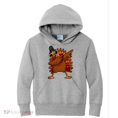 Dabbing Turkey, Thanksgiving Funny Cute Kids Hoodie