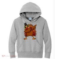 Dabbing Turkey, Thanksgiving Funny Cute Kids Hoodie thumb 0