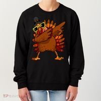 Dabbing Turkey, Thanksgiving Funny Cute Women's Sweatshirt thumb 0