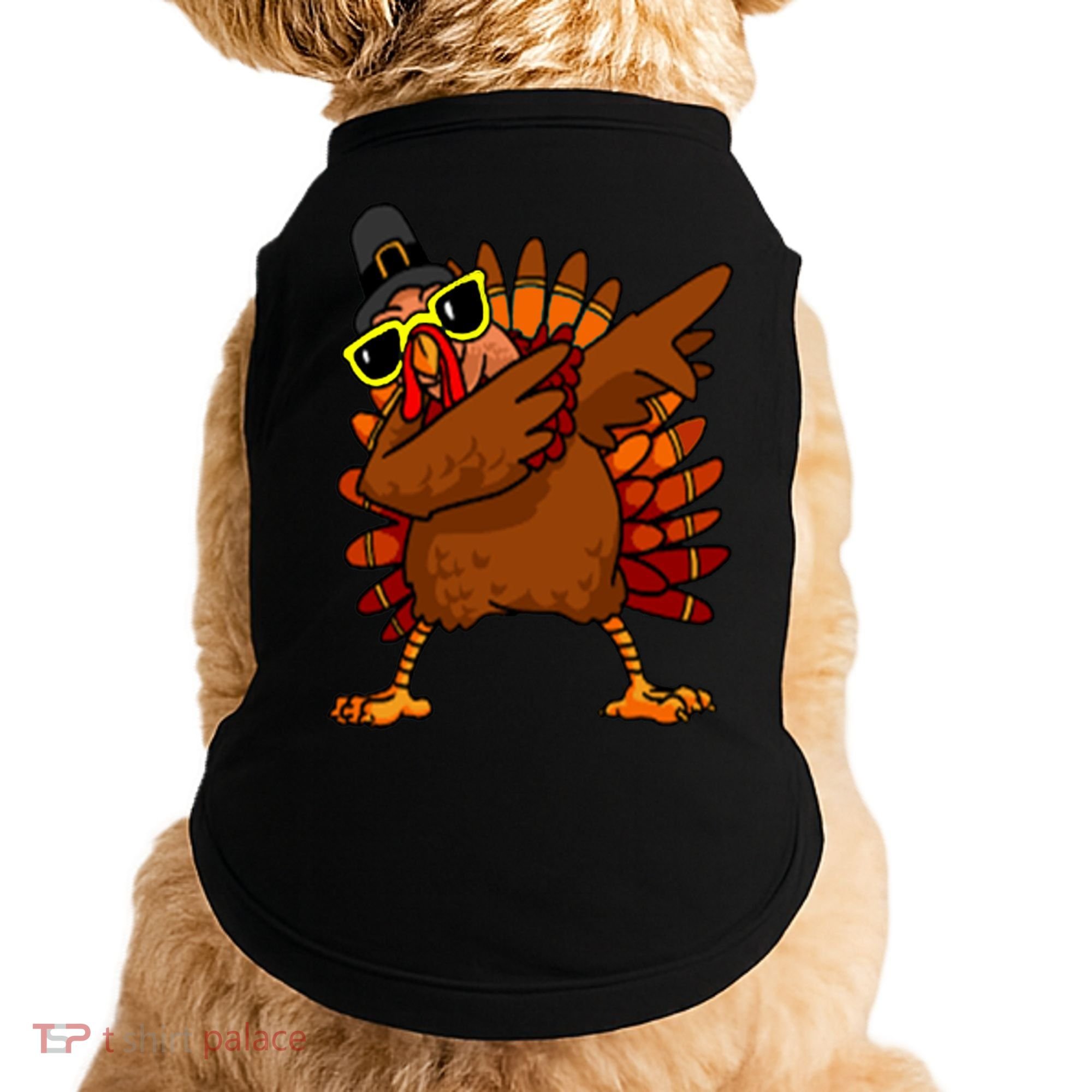 Dabbing Turkey, Thanksgiving Funny Cute Doggie Tank