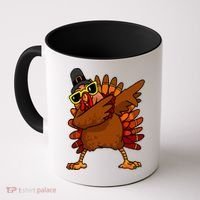 Dabbing Turkey, Thanksgiving Funny Cute Coffee Mug thumb 0