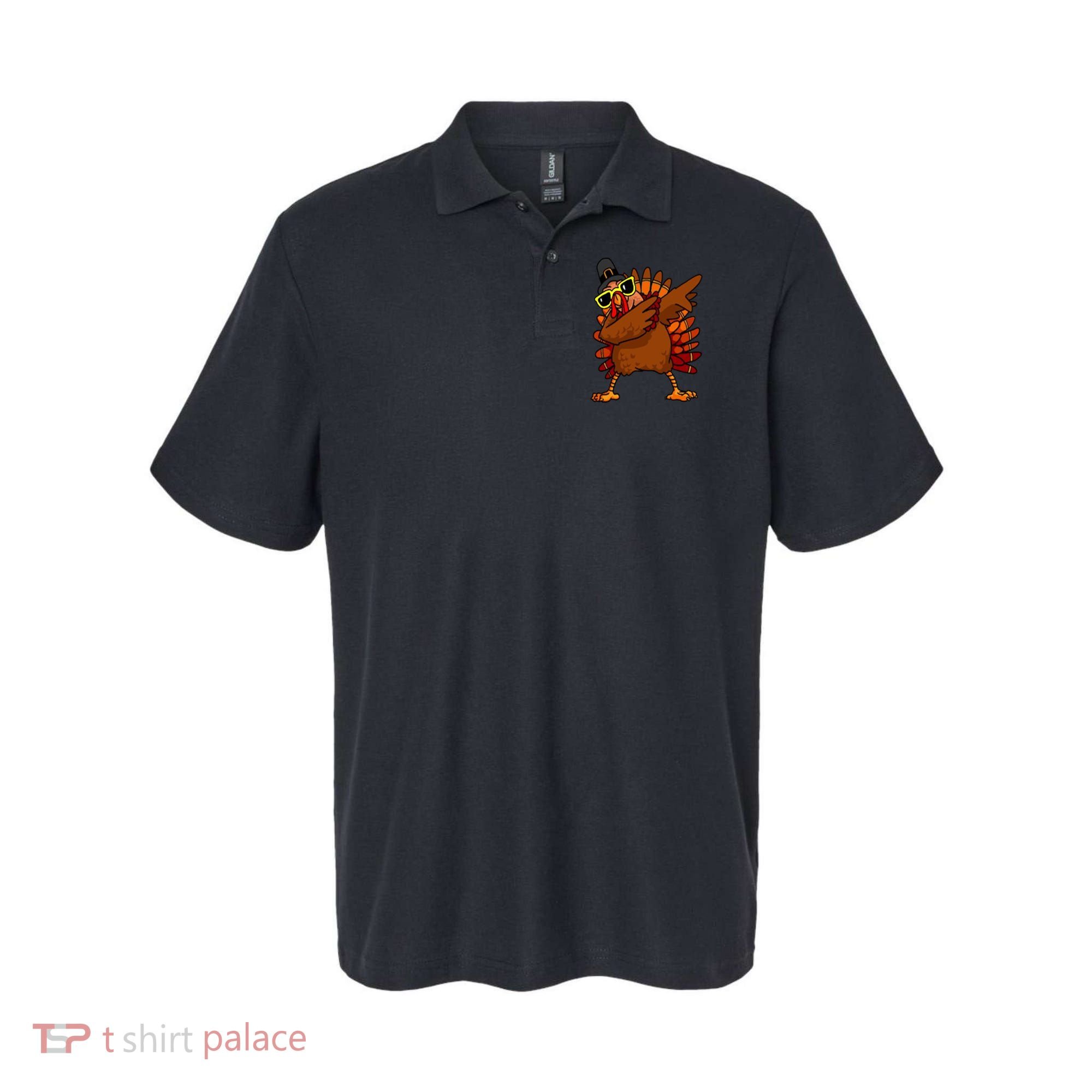 Dabbing Turkey, Thanksgiving Funny Cute Polo