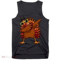 Dabbing Turkey, Thanksgiving Funny Cute Tank Top thumb 0