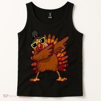 Dabbing Turkey, Thanksgiving Funny Cute Tank Top thumb 2