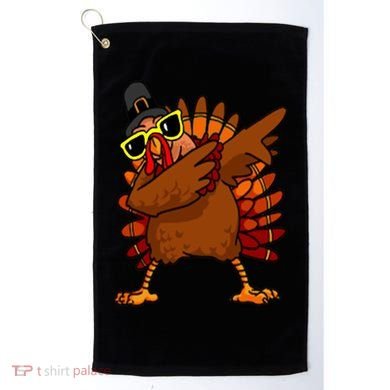 Dabbing Turkey, Thanksgiving Funny Cute Golf Towel