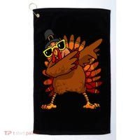 Dabbing Turkey, Thanksgiving Funny Cute Golf Towel thumb 0