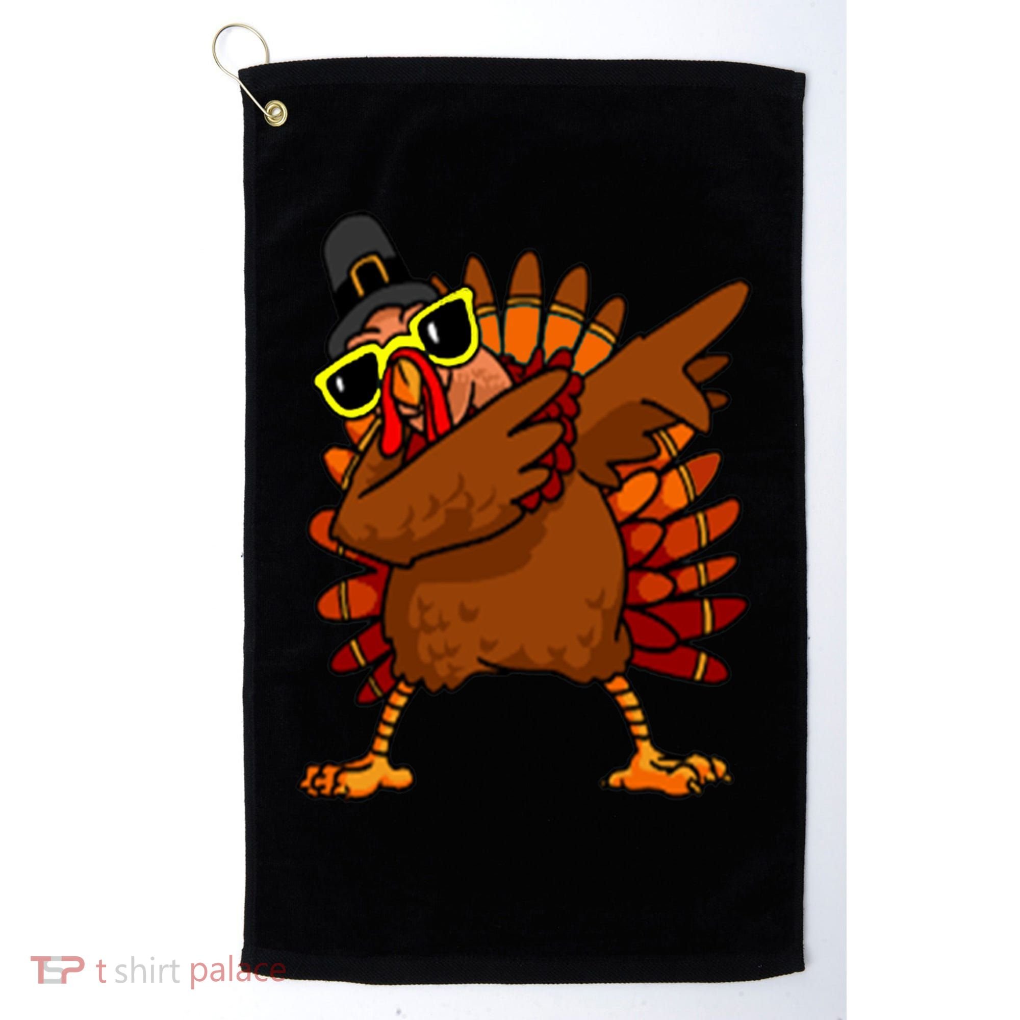 Dabbing Turkey, Thanksgiving Funny Cute Golf Towel