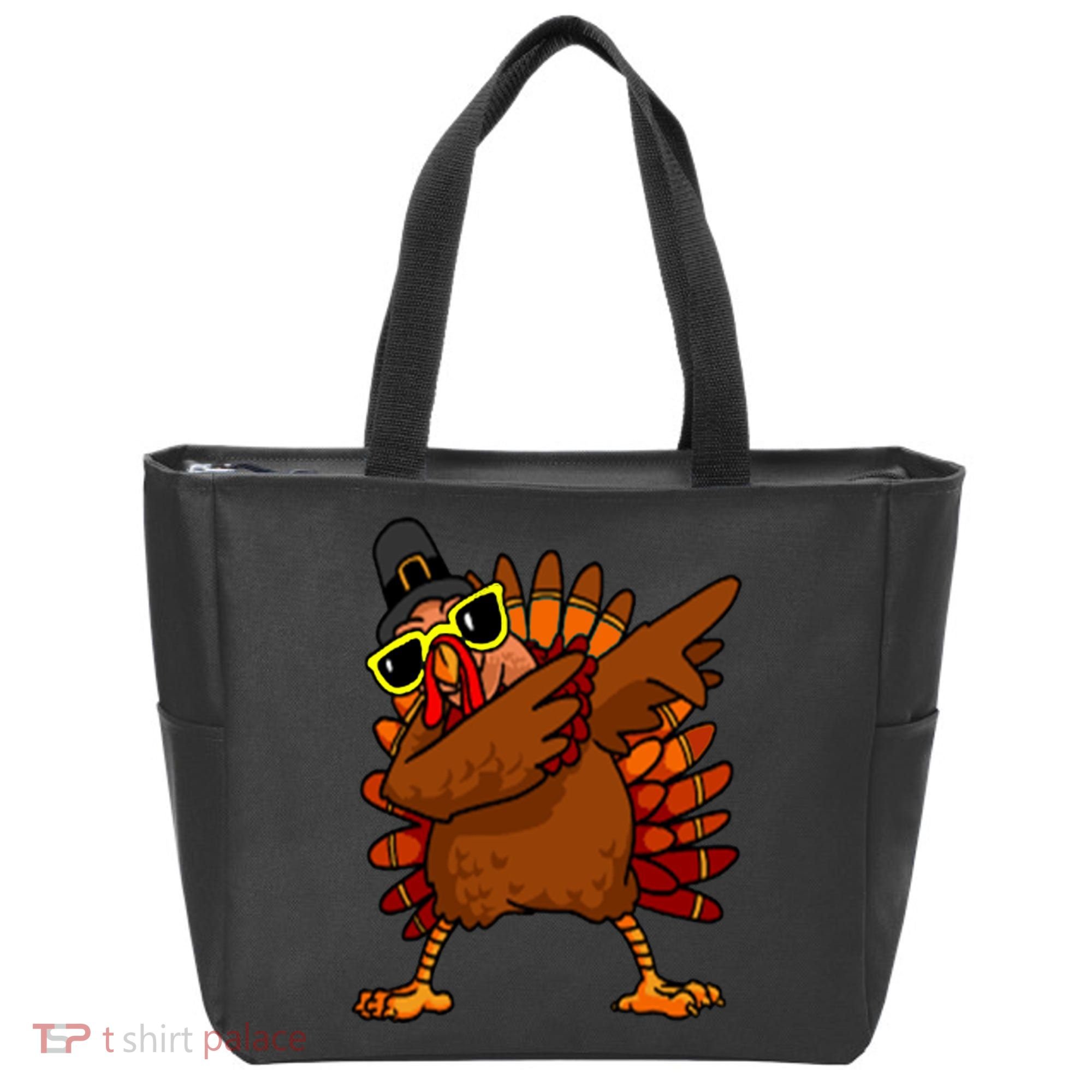 Dabbing Turkey, Thanksgiving Funny Cute Tote Bag