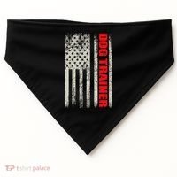 Dog Trainer Usa Flag Dog Training Fun K9 Training Show Dog USA-Made Doggie Bandana thumb 0