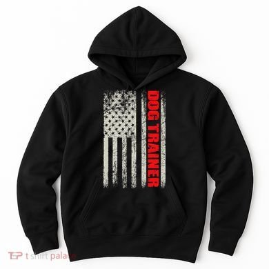 Dog Trainer Usa Flag Dog Training Fun K9 Training Show Dog Hoodie