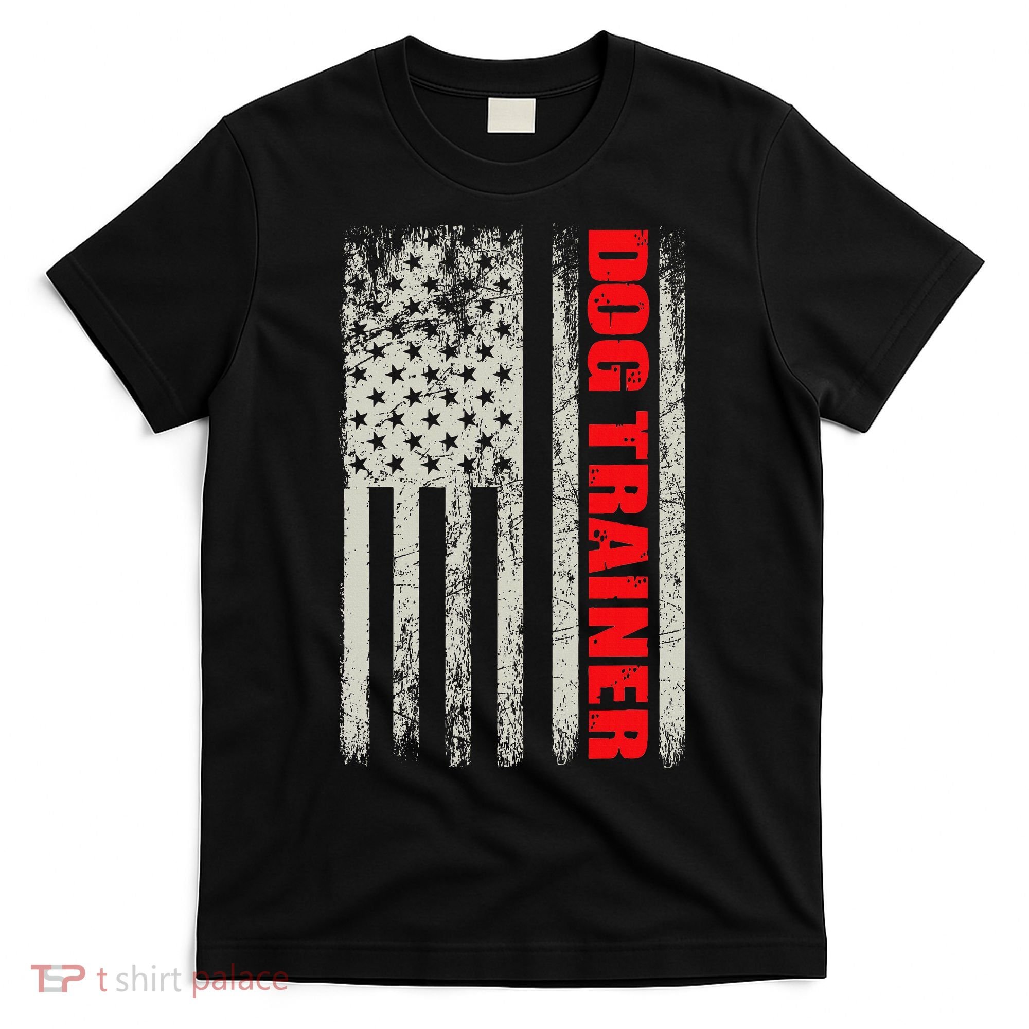Dog Trainer Usa Flag Dog Training Fun K9 Training Show Dog T-Shirt