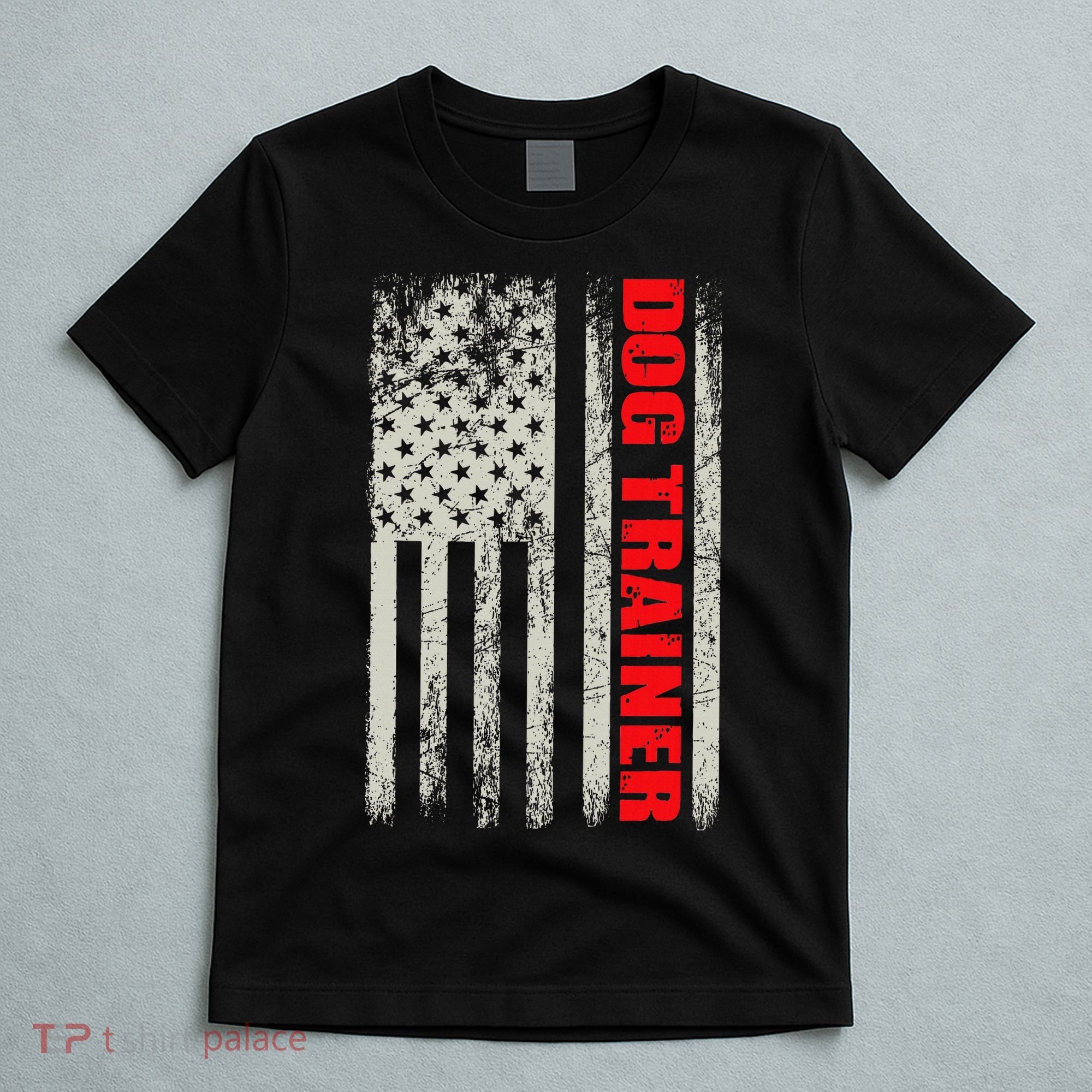 Dog Trainer Usa Flag Dog Training Fun K9 Training Show Dog T-Shirt