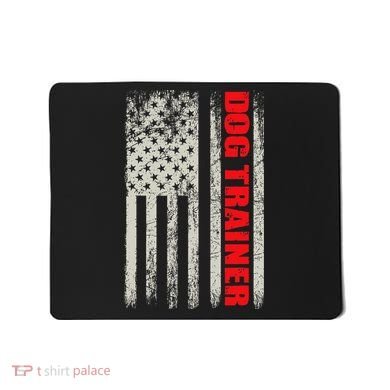 Dog Trainer Usa Flag Dog Training Fun K9 Training Show Dog Mousepad