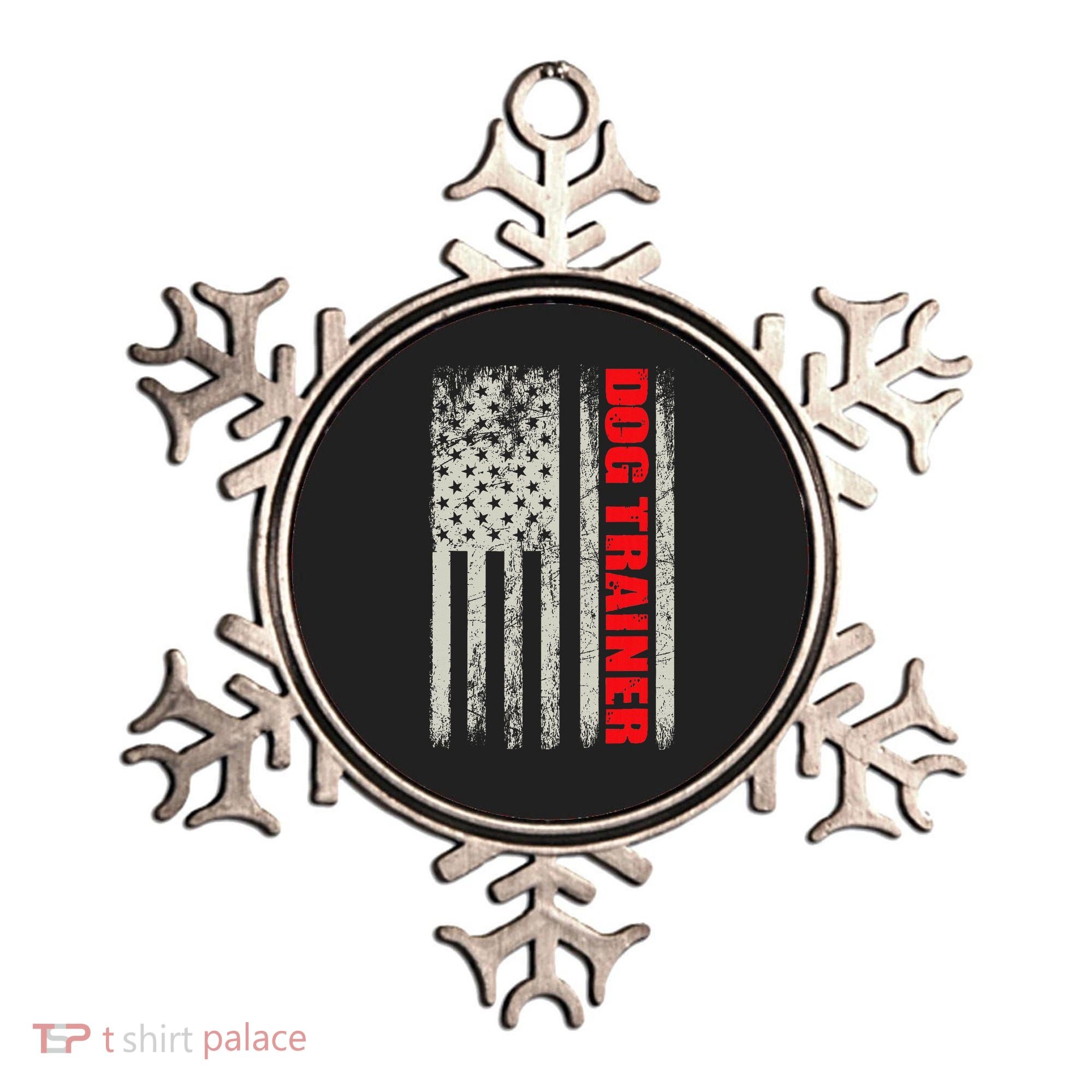 Dog Trainer Usa Flag Dog Training Fun K9 Training Show Dog Ornament