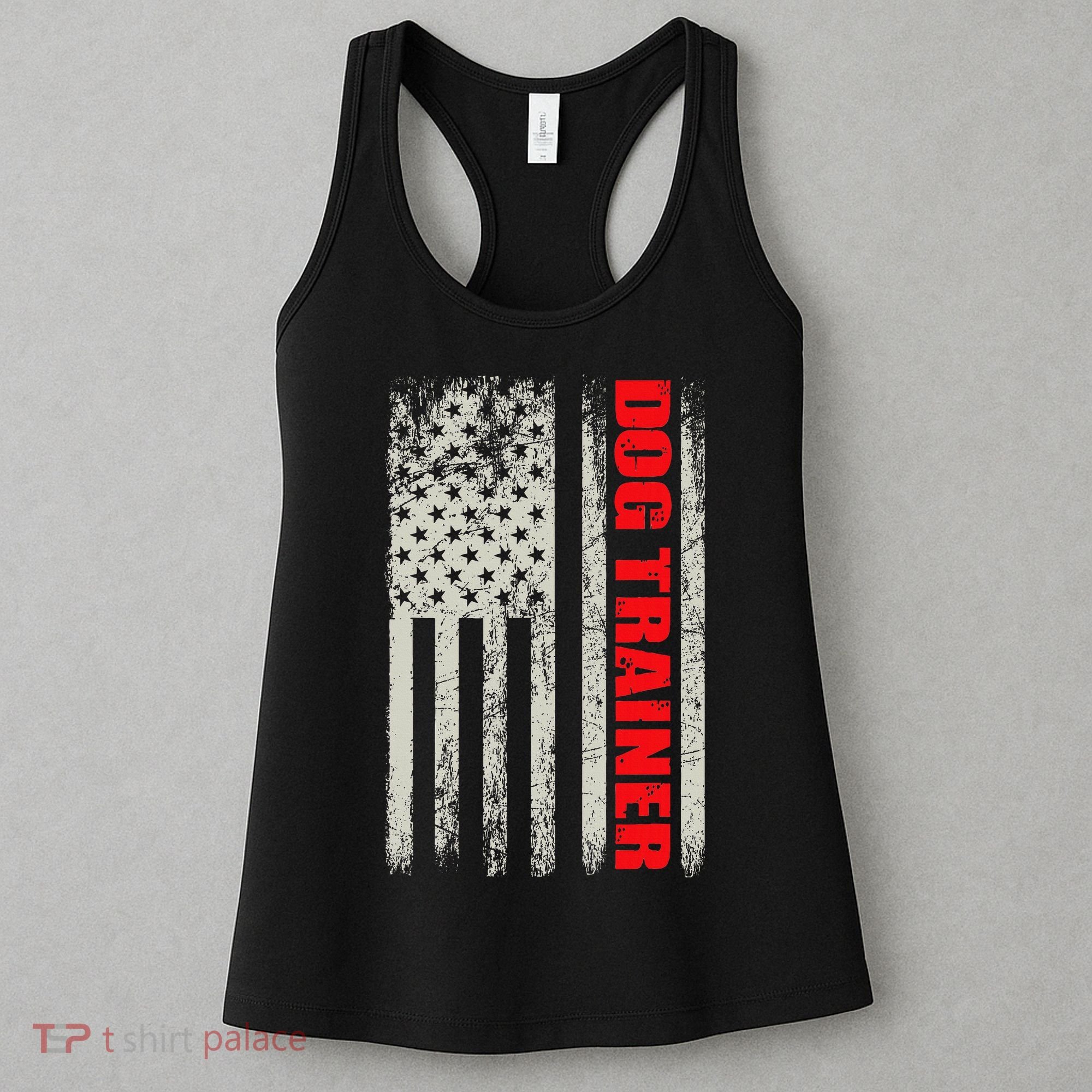 Dog Trainer Usa Flag Dog Training Fun K9 Training Show Dog Women's Tank Top