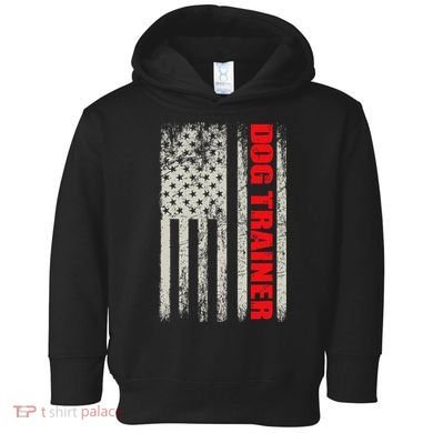 Dog Trainer Usa Flag Dog Training Fun K9 Training Show Dog Toddler Hoodie