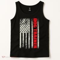 Dog Trainer Usa Flag Dog Training Fun K9 Training Show Dog Tank Top thumb 2
