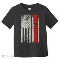 Dog Trainer Usa Flag Dog Training Fun K9 Training Show Dog Toddler T-Shirt thumb 0