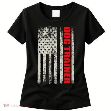 Dog Trainer Usa Flag Dog Training Fun K9 Training Show Dog Women's T-Shirt